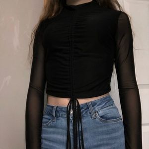 Dolls Kill Ruched Crop Top